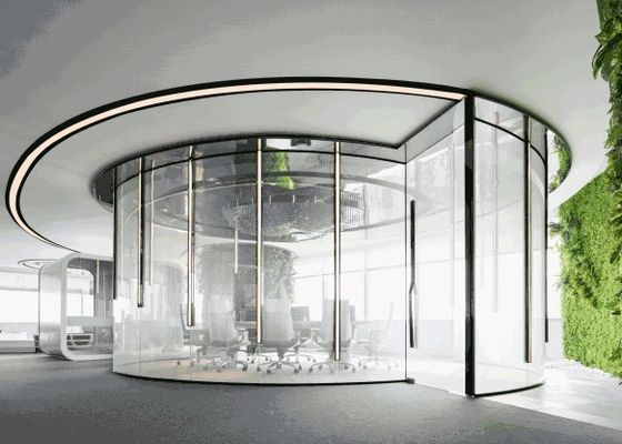 La sala riunioni AC48V ha curvato lo Smart Glass scambiabile dell'affissione a cristalli liquidi di blackout