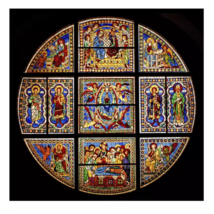 Modello architettonico di Art Window Panels Decorative Custom del vetro macchiato per la chiesa