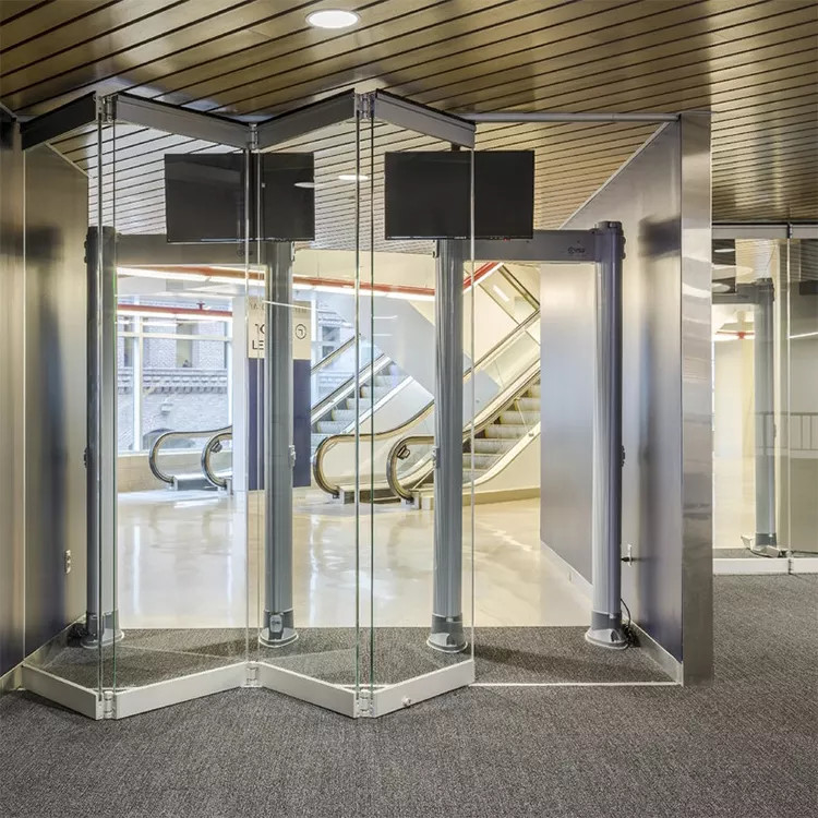Porta a fisarmonica pieghevole Bi pieghevole senza telaio per porta in vetro per ufficio ristorante