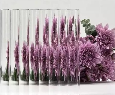 Il vetro scanalato in ricoperto con canne costolato temperato trasparente decorativo/arte dell'onda ha calcolato il pannello strutturato di vetro di modello della lastra di vetro