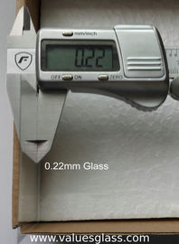 Spessore ultra sottile resistente all'acido di vetro 0.22mm con alta trasmissione leggera
