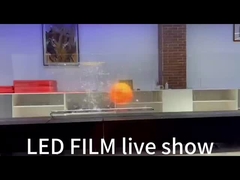schermo di visualizzazione a pellicola cristallina a LED trasparente flessibile