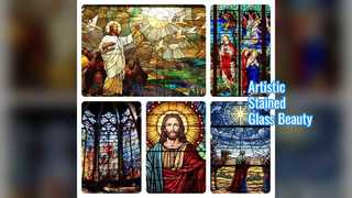 Pannelli in vetro colorato dipinti a mano Decorazioni di lusso